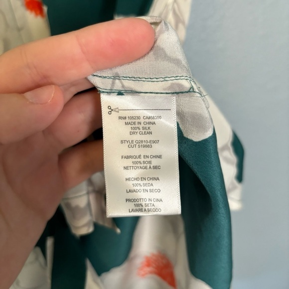 Equipment Women’s Janna Floral Bermuda Blue Silk Sleeveless Mini Dress - Picture 11 of 11